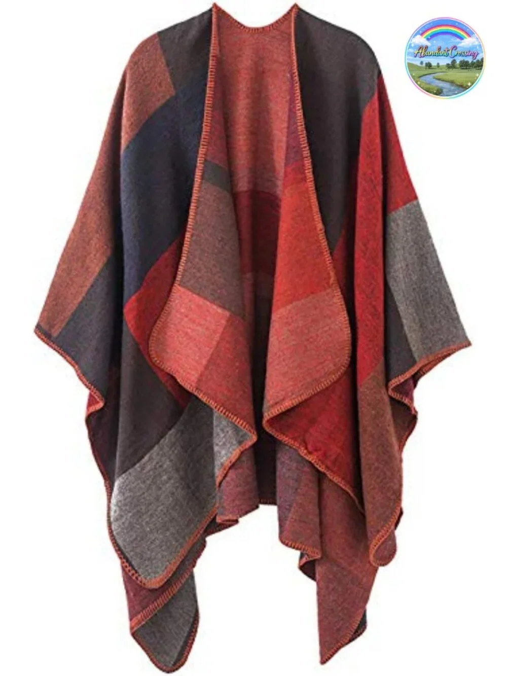 Warm Shawl Wrap Cape Winter Cardigan Sweater Open Front Poncho